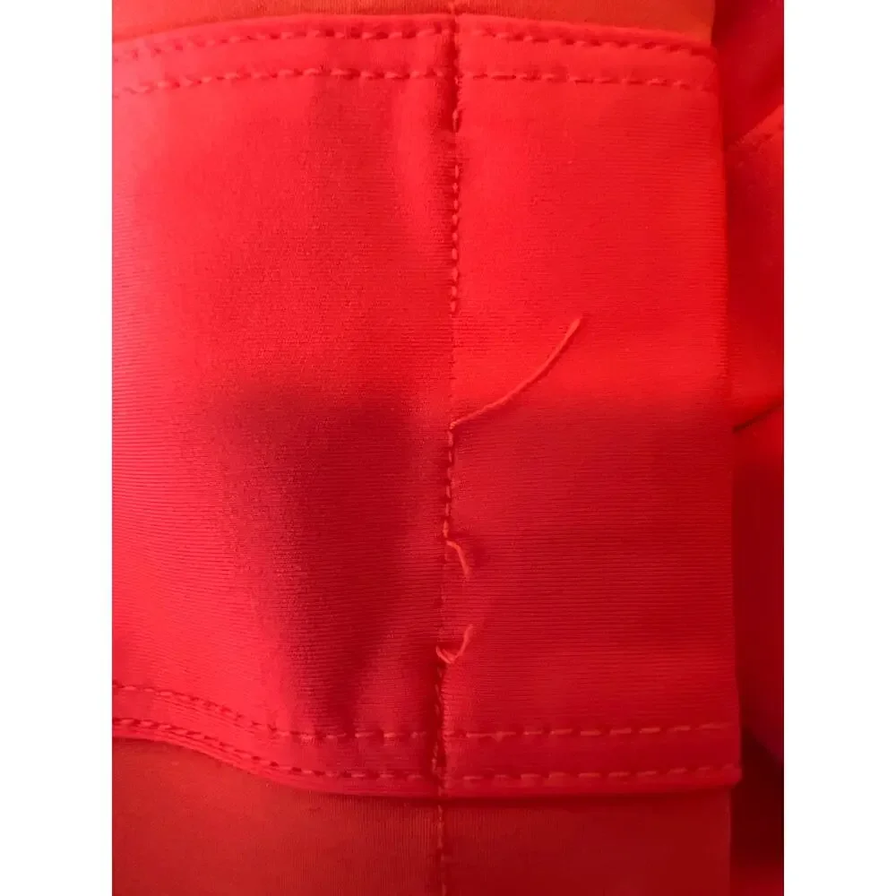 Athleta Switchstep Dress Romper Bulit in Shorts 2-In-1 Coral Red Sleeveless 6